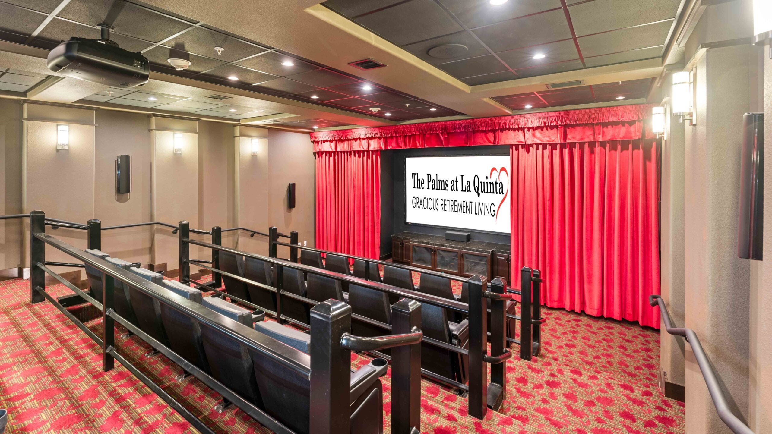 The theater room at The Palms at La Quinta